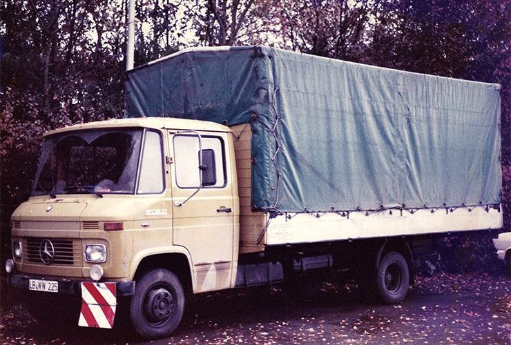 Erster LKW Karlheinz Hütter Transporte